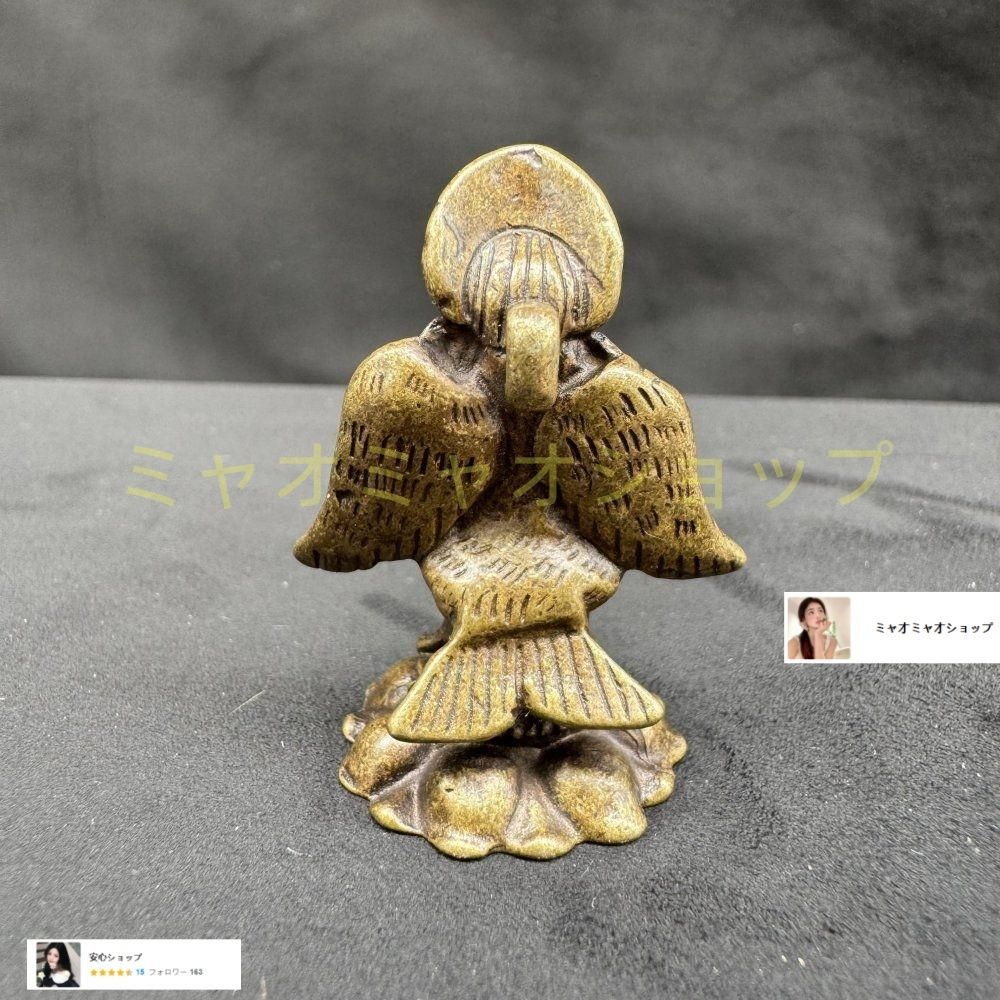 銅製 仏教美術 「金翅大鵬鳥」辟邪 開運風水 招財 置物 工芸品