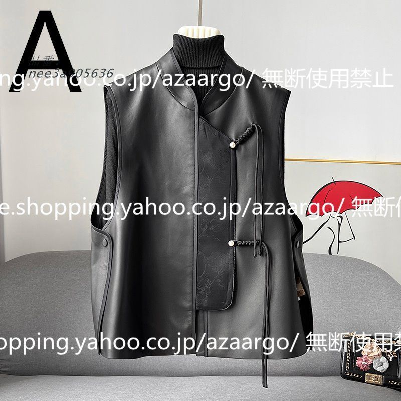 春夏秋冬　本革　ベスト　レディース　レザーベスト ビンテージ ジレベスト　ベスト前開き　チョッキ　バイク用ベスト　通勤　カジュアル　フォーマル 春夏秋冬 本革 ベスト レディース レザーベスト 羊革 おしゃれ