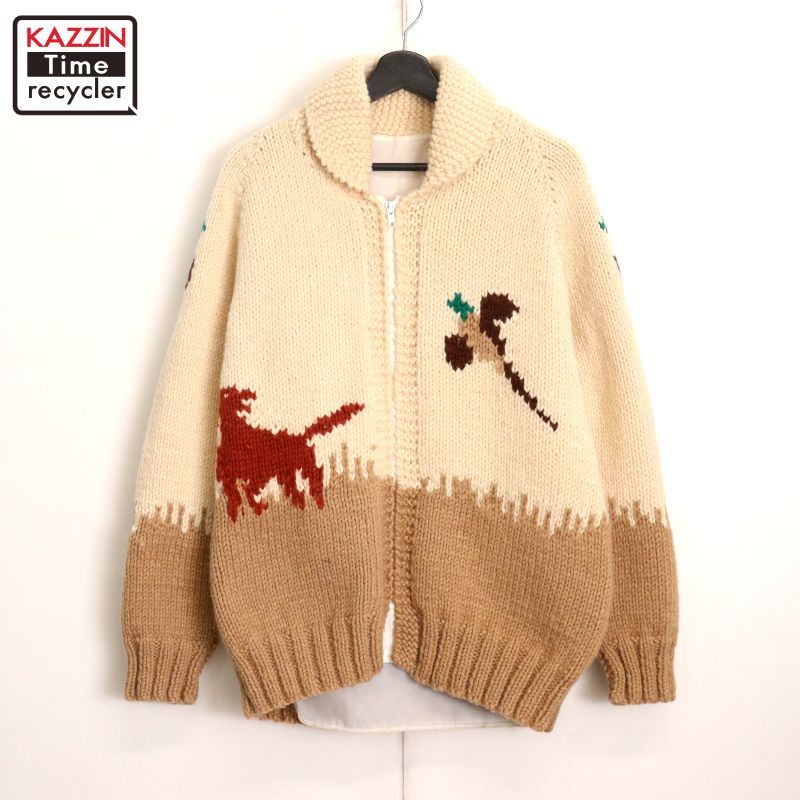 70s vintage ウール カウチンセーター メンズ Lサイズ相当 - メルカリ