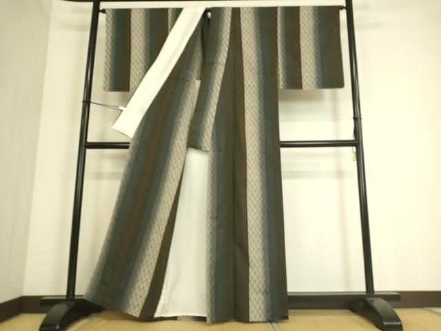 平和屋着物▽上質な紬 　単衣　 間道　正絹　逸品　未使用　DAAS0436az 平和屋着物▽上質な紬 単衣 間道 正絹 逸品 未使用 DAAS0436az - メルカリ