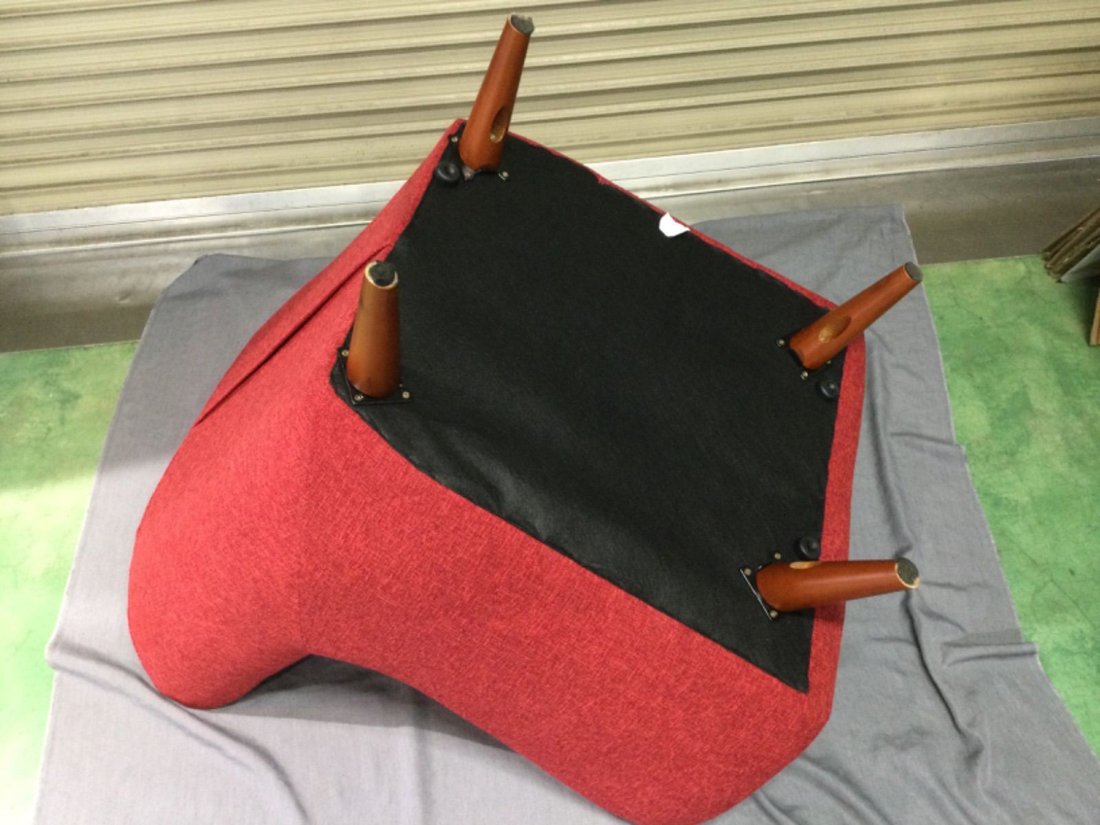 シングルソファー 布張り