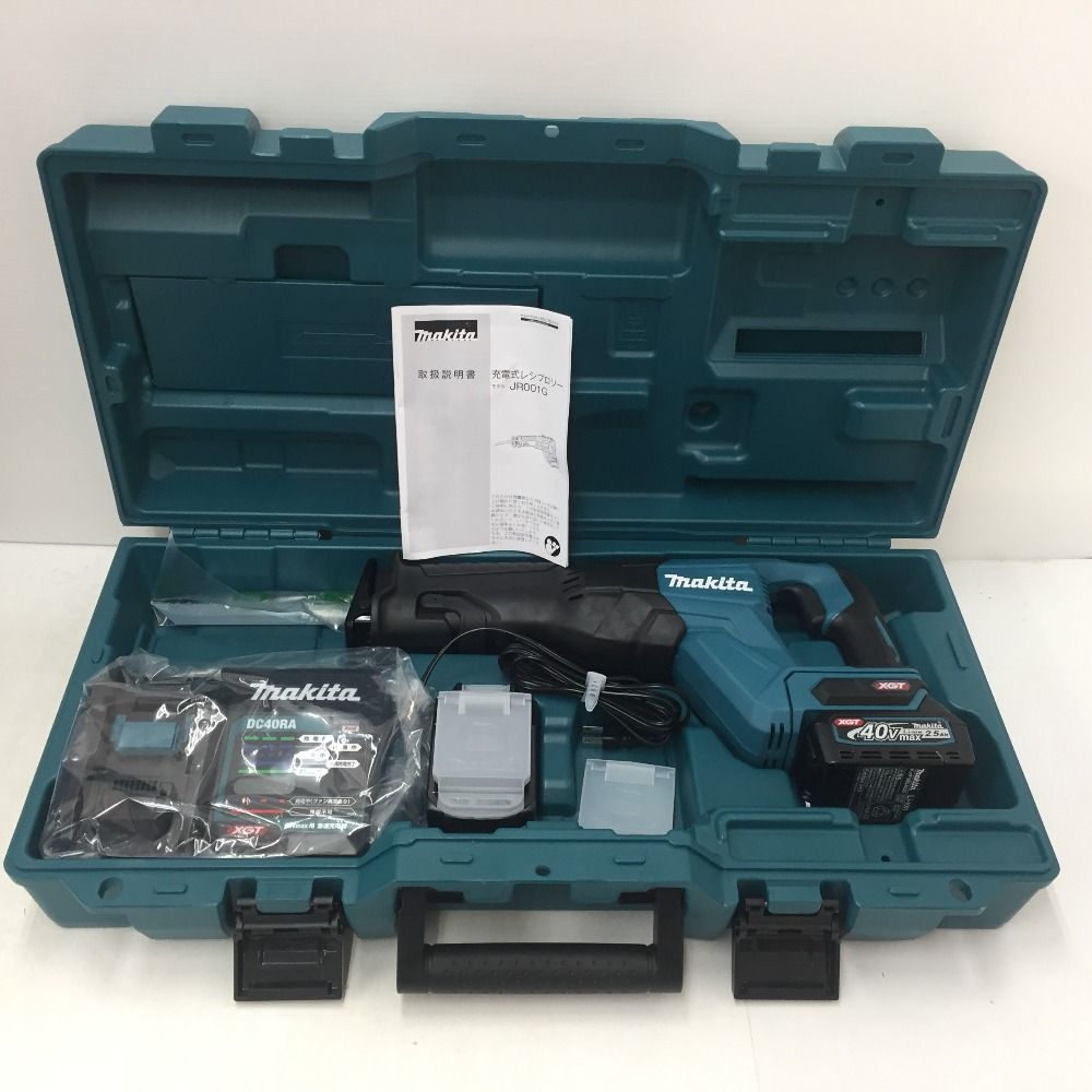 makita (マキタ) 40Vmax 2.5Ah 充電式レシプロソー ケース・充電器・バッテリ2個セット ケースキズ・スレあり JR001GRDX 未使用品