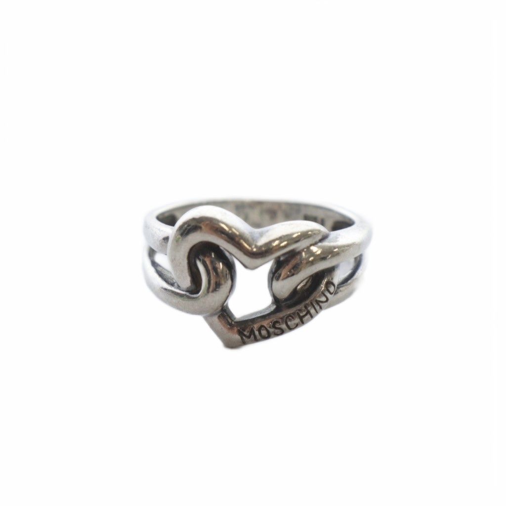 モスキーノ MOSCHINO 指輪 リング ハートモチーフ 925SV 1号 シルバー