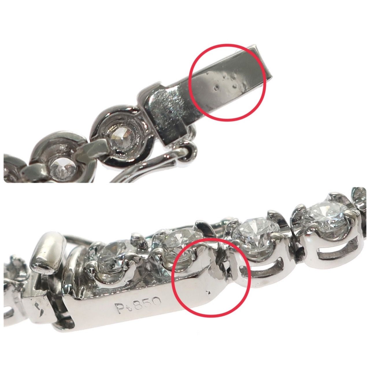 新品同様】テニスブレスレット Pt850 プラチナ ダイヤモンド 3.00ct  