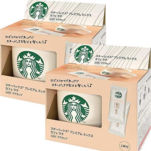 メルカリshops スターバックス プレミアム ミックス カフェラテ 2p入 With マグカップ