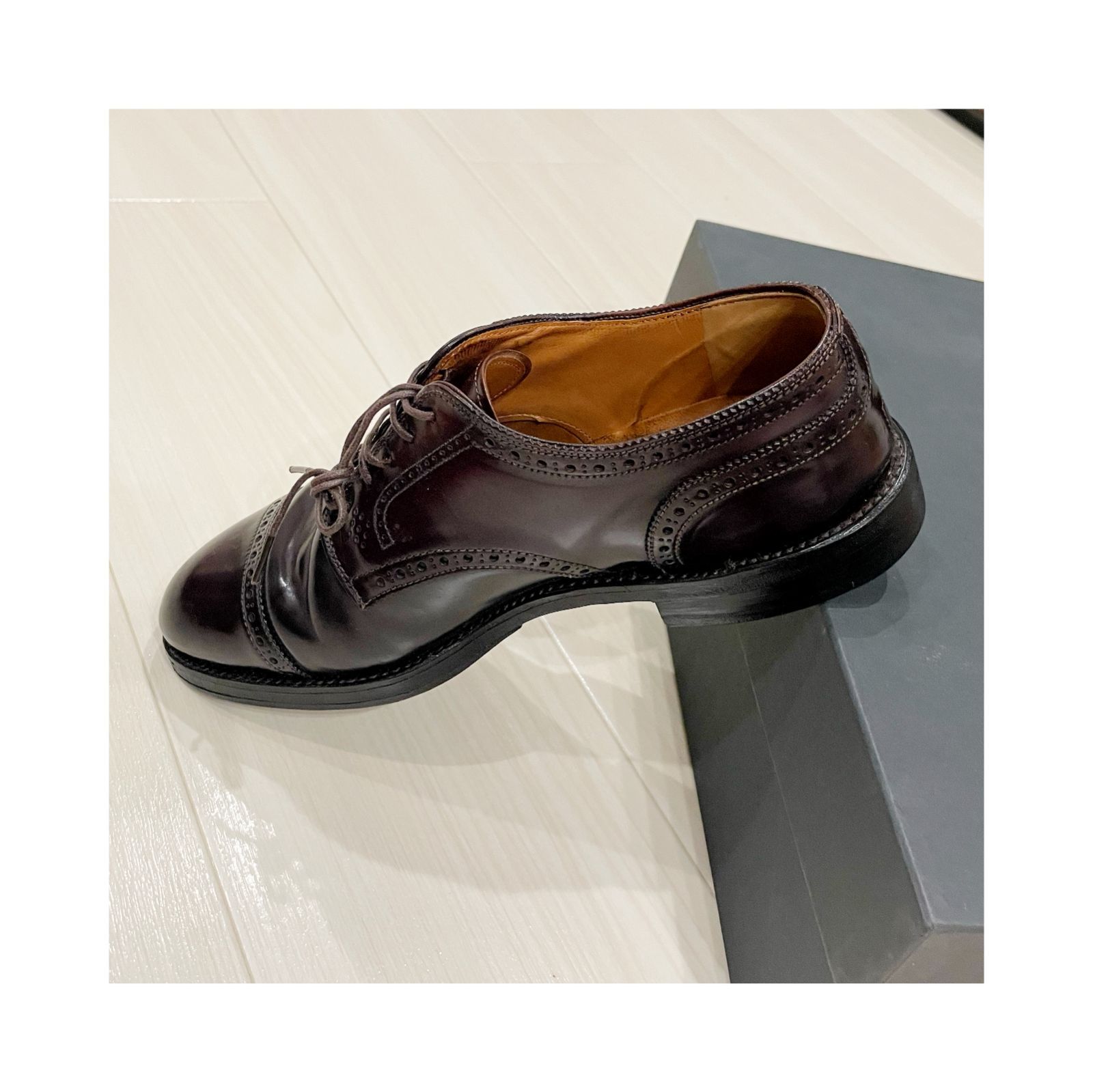 箱、シューツリー付【極美品】Alden コードバン ストレートチップ US8 箱、シューツリー付【極美品】Alden コードバン ストレート