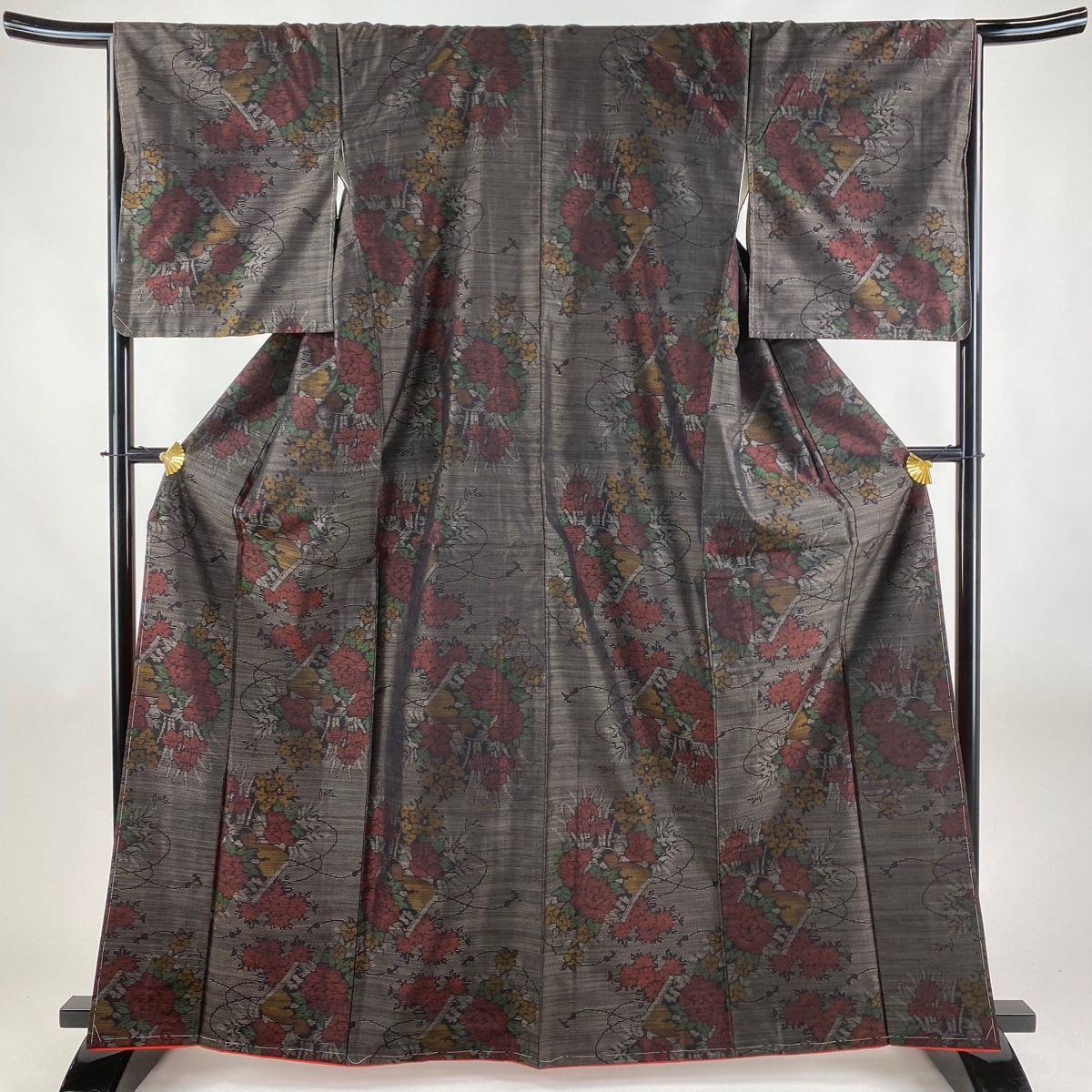 大島紬 美品 備え 逸品 身丈164.5cm 裄丈66.5cm 正絹 【中古】 