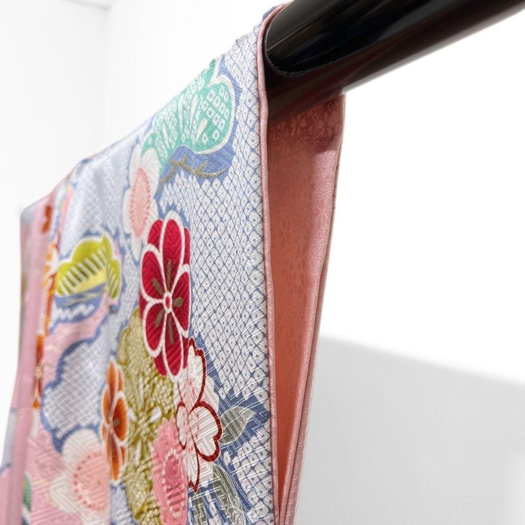 金駒刺繍 金彩 松竹梅 雲模様 鹿の子 振袖 成人式 着物 032a p - メルカリ