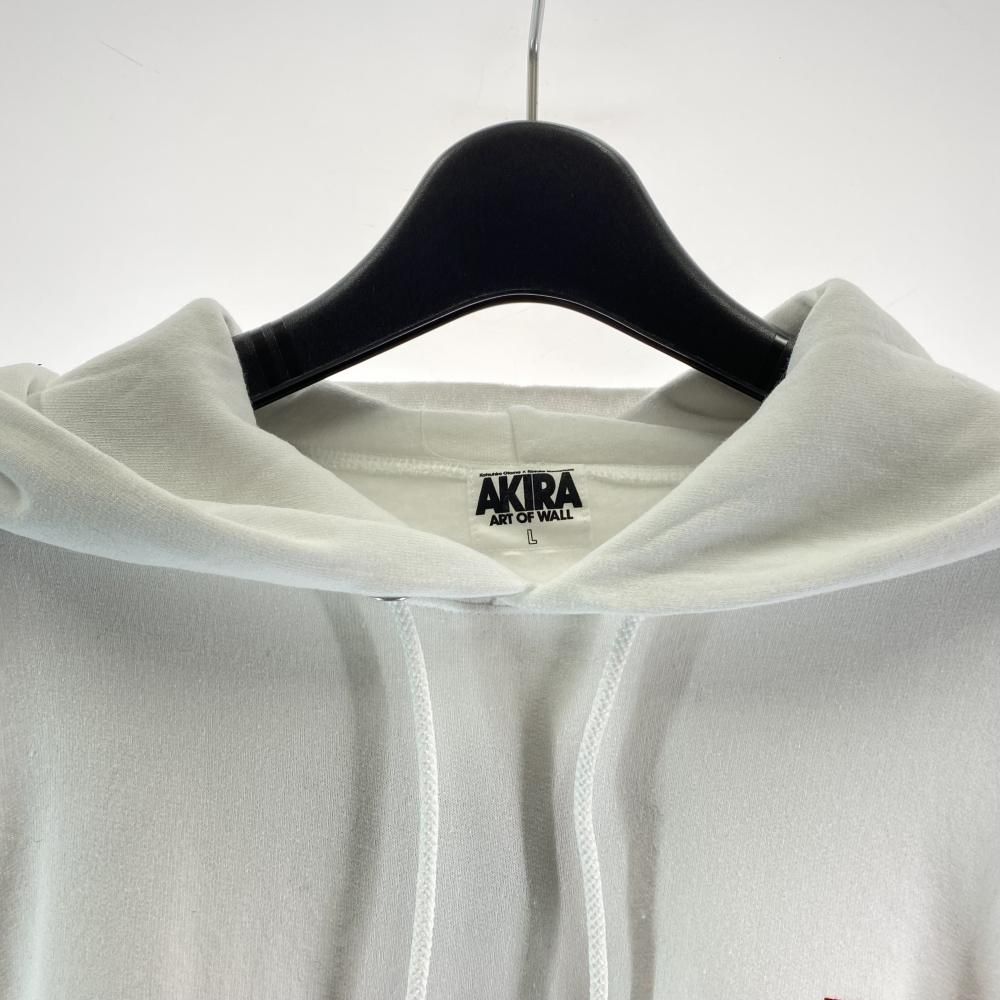 中古】AKIRA ART OF WALL パーカー サイズL ホワイト アキラ アート