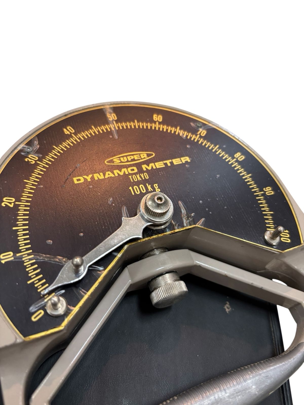 M式握力計.HAND DYNAMO METER! レトロ! 昭和レトロ 約50年前握力計 SUPER DYNAMO METER TOKYO 100kg
