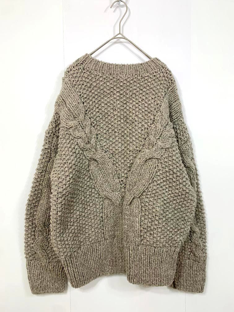 RELAN RELAN 1ere リランリラン 定価29700円 ハンドニット カーディガン グレー ◎レディース