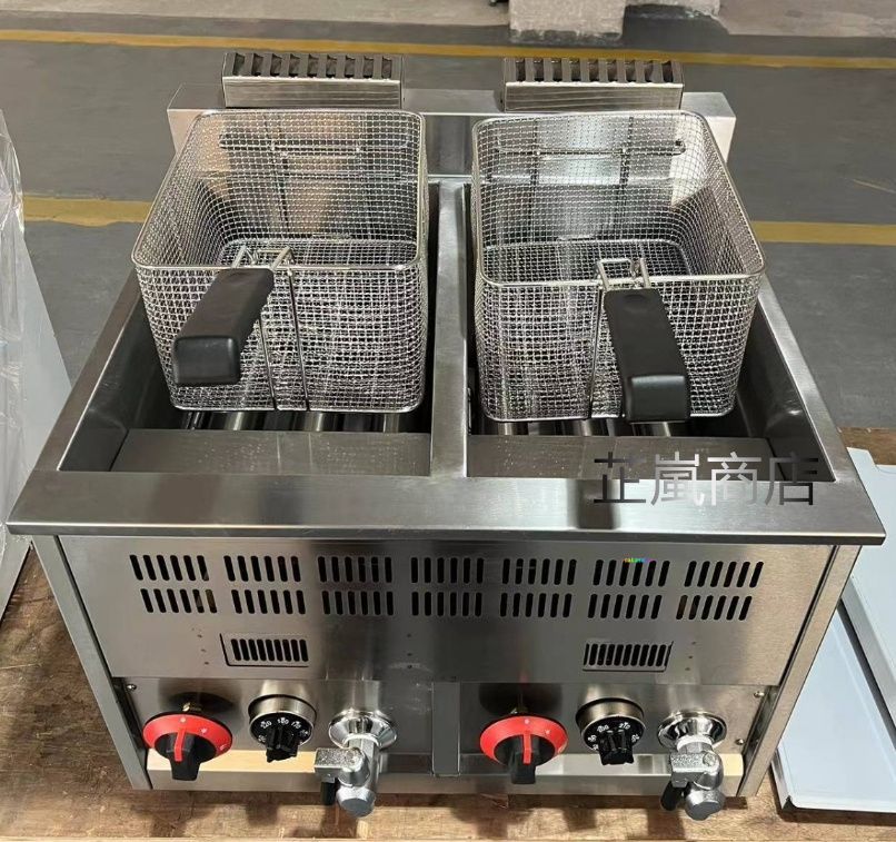業務用 チキン＆ポテト揚げ機 ガス式フライヤー 72A - ハンバーガーショップ 西洋料理店 厨房設備