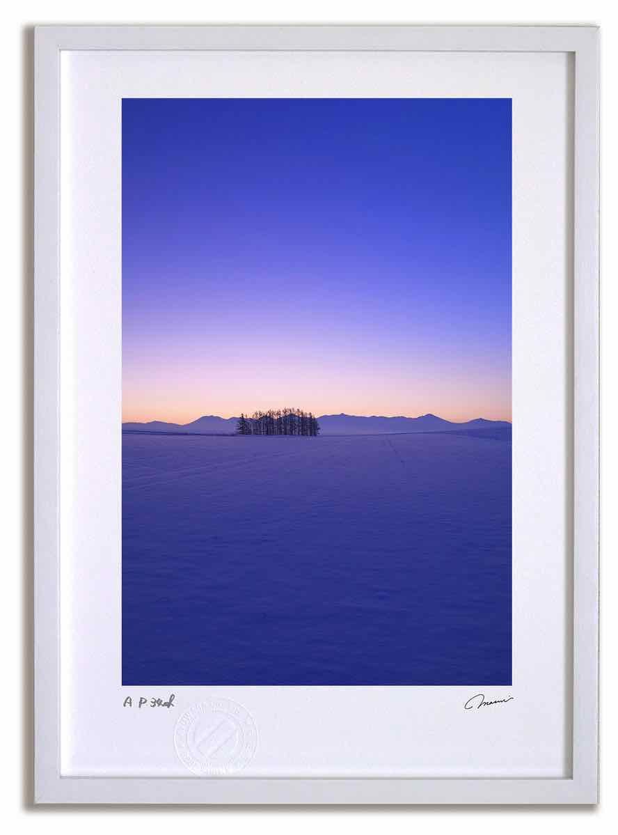 アートフォト 絵画 夜明け前4 高橋真澄/インテリア 額入り 額装込 風景画 油絵 ポスター アート アートパネル リビング 玄関 プレゼント モダン アートフレーム 飾る Mサイズ おしゃれ 壁掛け