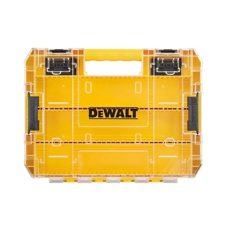 デウォルト(DEWALT) タフケース (中) オーガナイザー 工具箱 収納ケース ツールボックス 小物入れ 透明蓋 DT70802-QZ 【新着商品】デウォルト(DEWALT) タフケース (大) デバイダー付き オーガナイザー 工具箱 収納ケース ツールボックス 透明蓋 脱着トレー 積み重ね収納 ネジ ビット 小物入れ 0
