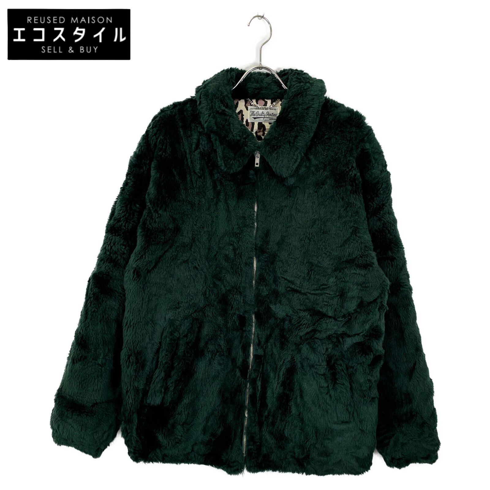 WACKO MARIA ワコマリア 21AW グリーン×レオパード FUR COACH JACKET