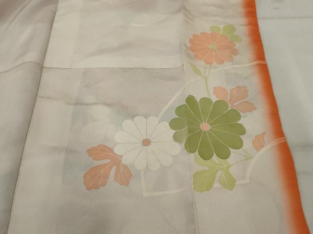 平和屋着物□豪華振袖 駒刺繍 花車文 暈し染め 金彩 正絹 逸品