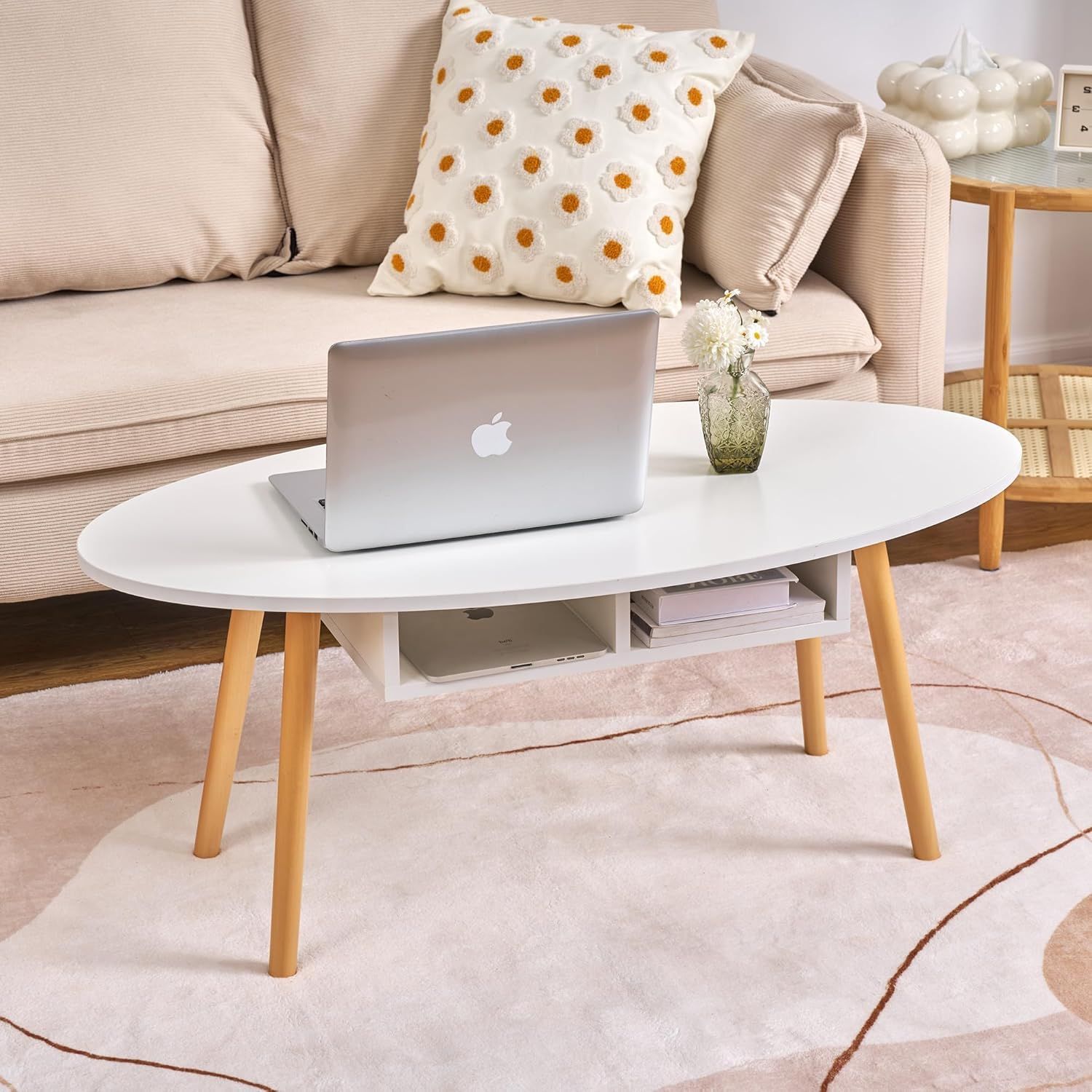 組立簡単 コーヒーテーブル センターテーブル 省スペース 幅120x奥行き50x高さ42CM 一人暮らし 収納付き ローテーブル おしゃれ VECELO