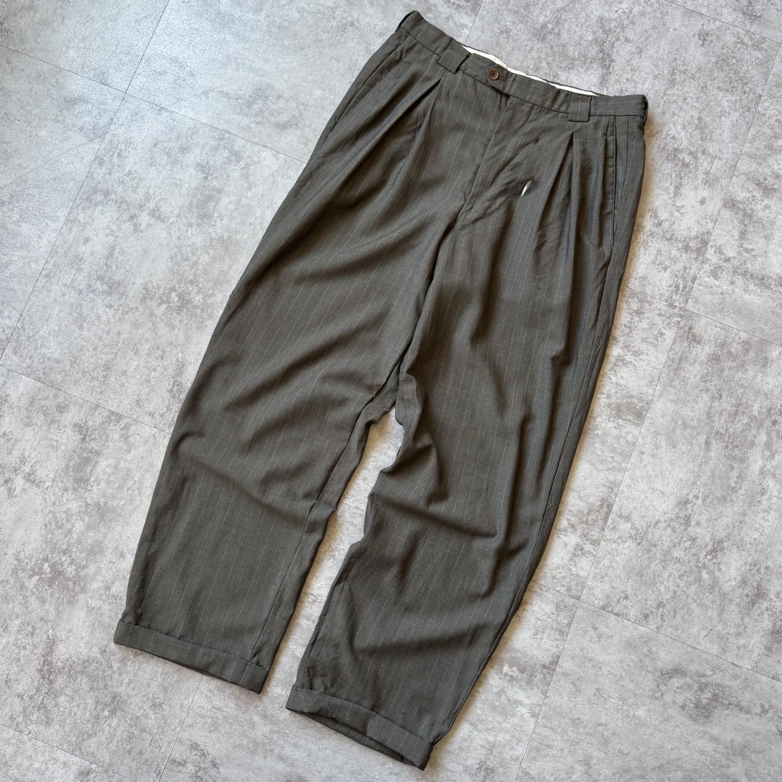 90s GIORGIO ARMANI ワイドスラックス　ストライプ 90s 