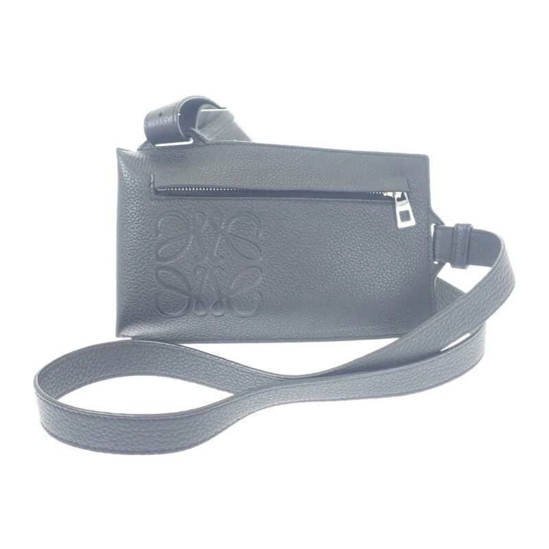 LOEWE LOEWE バーティカルTポケット C500P02X02 ボディバッグ カーフ ブラック メンズ レディース