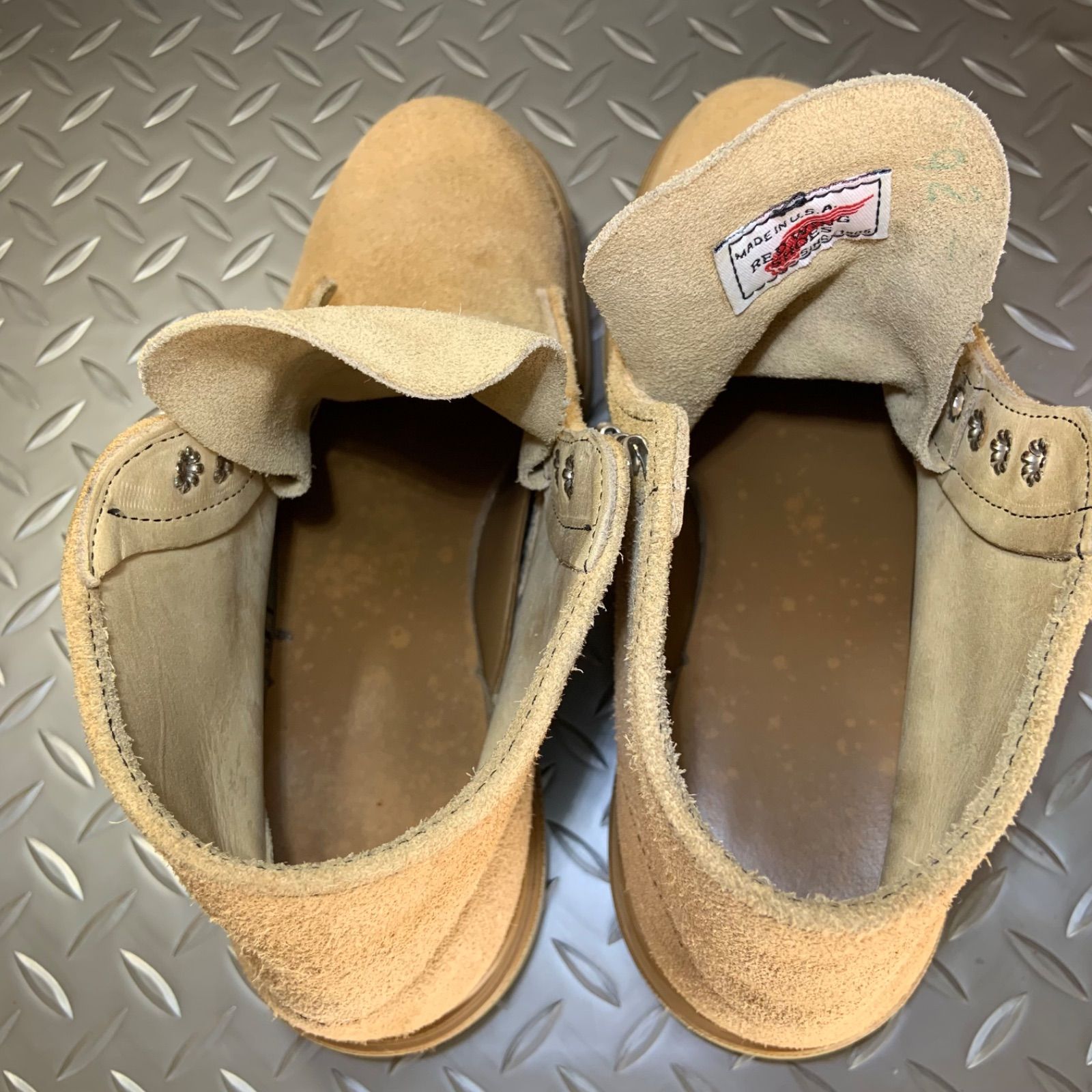 ☆REDWING 8128 刺繡羽タグ スーパーソール ラウンドトゥワークブーツ