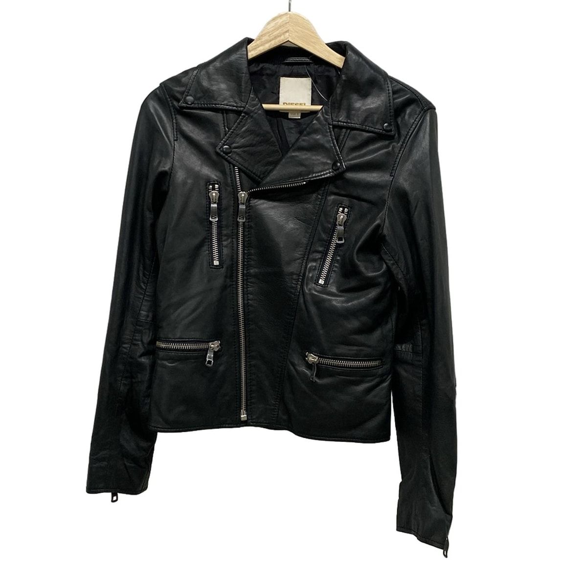 希少XL【定価14万】DIESEL シングル ライダースジャケット 黒 青 2025