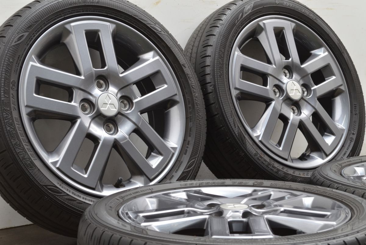 程度良好品 ミツビシ デリカミニ 純正 15in 4.5J 46 PCD100 ダンロップ エナセーブ EC300 165 55R15 ekワゴン カスタム クロス 2WD