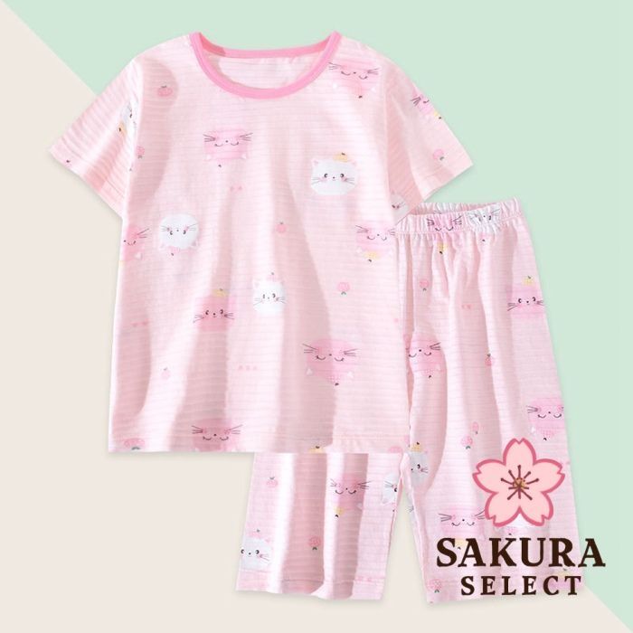 【ホワイト】新品タグ付　CAT柄　パジャマ　上下セット　半袖 楽天市場】＼10％クーポン／ 【ラッピング可】 パジャマ