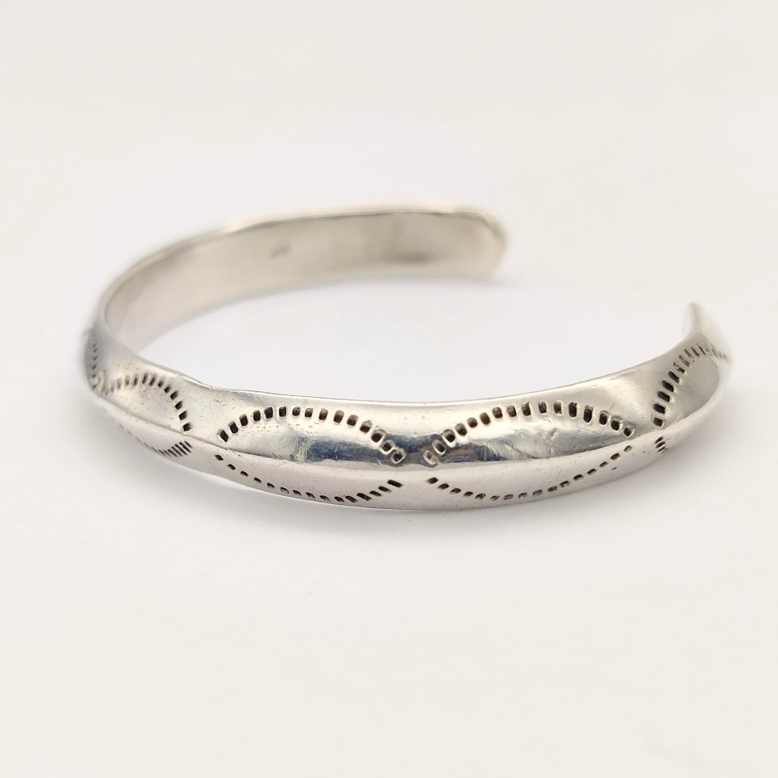 美品】ウェーブデザインバングル HN刻印 SILVER シルバー925