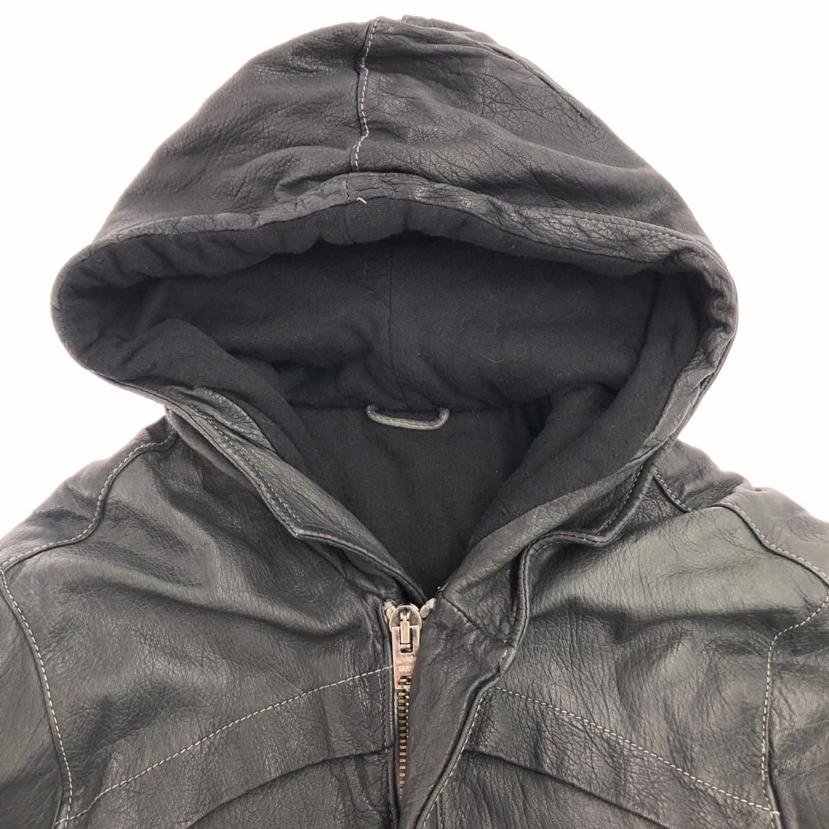 GIORGIO BRATO ジョルジオブラット レザー コート サイズ：48 ブラック