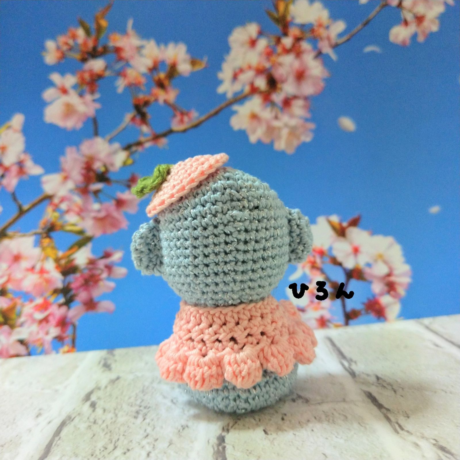 受注生産※❰桜のような桃のような？お地蔵シャン~爽やかな春をお届け 