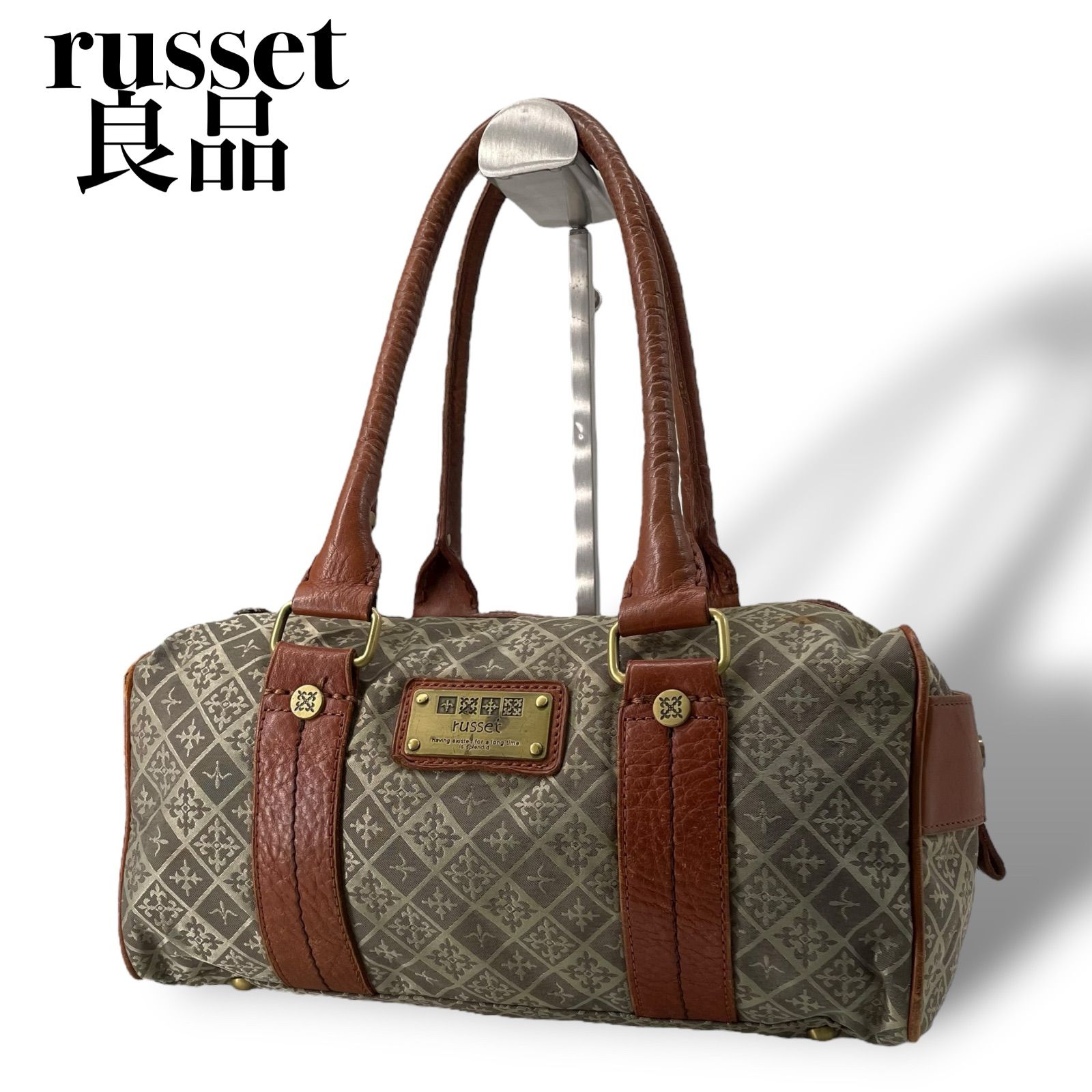 良品】russet ラシット ハンドバッグ レディース ナイロン レザー 