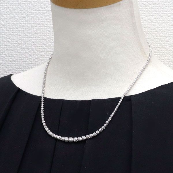 pt850ダイヤモンドネックレス 楽天市場】PT850 ダイヤモンド ネックレス 0.14CT【中古