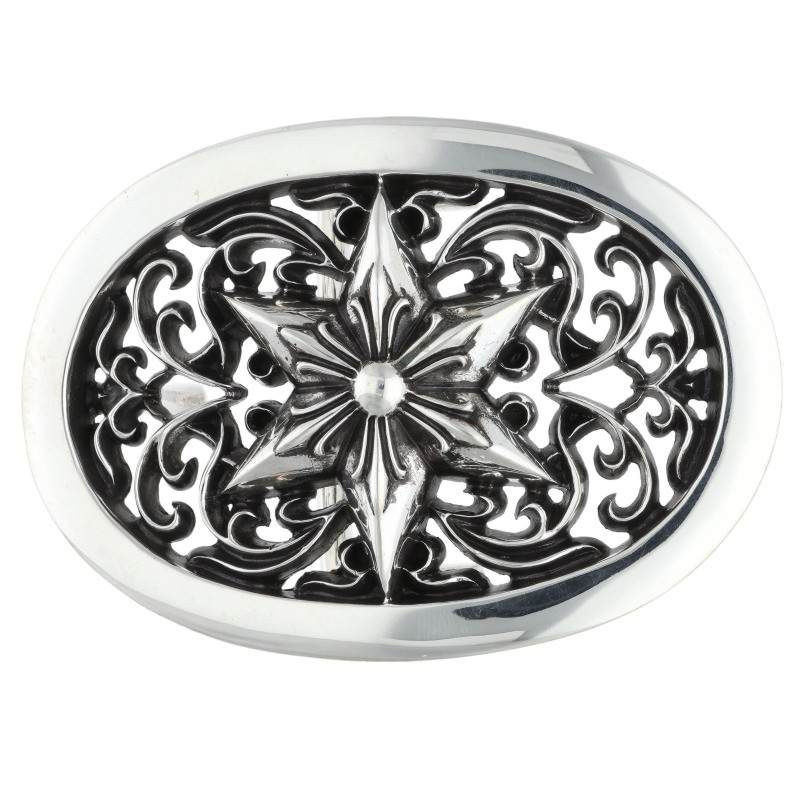 BUCKL OVAL STARクラシックオーバルスター シルバーバックル メンズ シルバーバックル クラシック オーバル スター エクストララージ