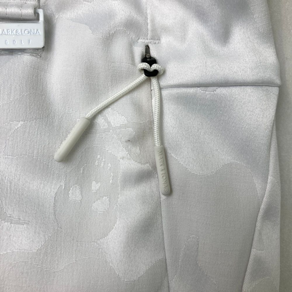 MARK&LONA マークアンドロナ ストレッチパンツ 総柄 ホワイト系 M