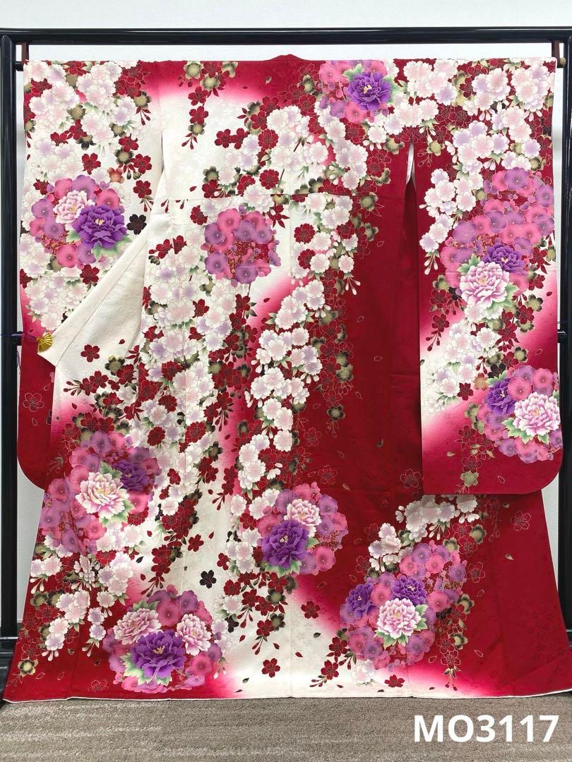 振袖 豪華 金彩 紋意匠 ラメ刺繍 牡丹 桜 梅 身丈168cm - メルカリ