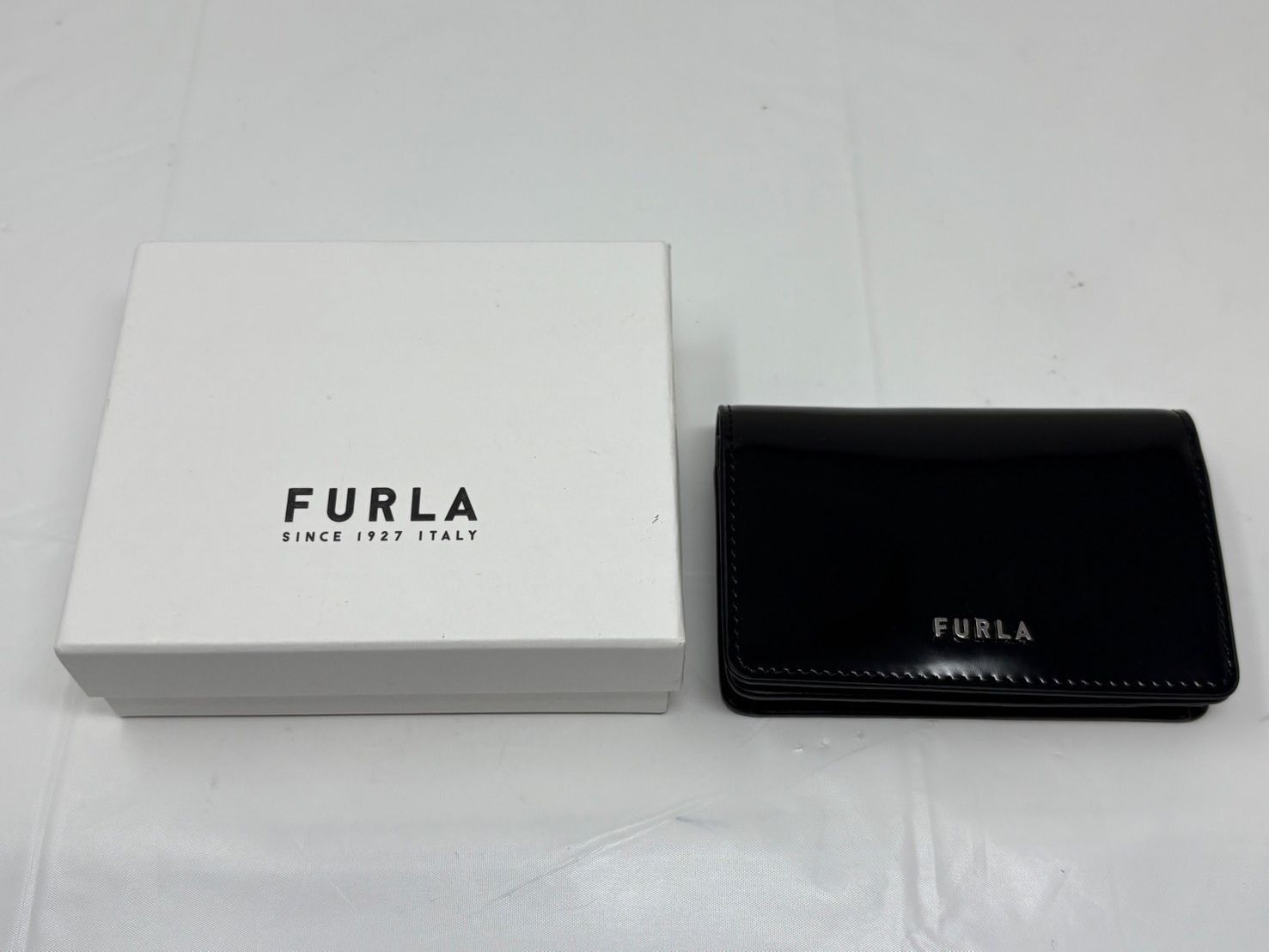 ◆ FURLA フルラ カードケース 黒 き◆12633