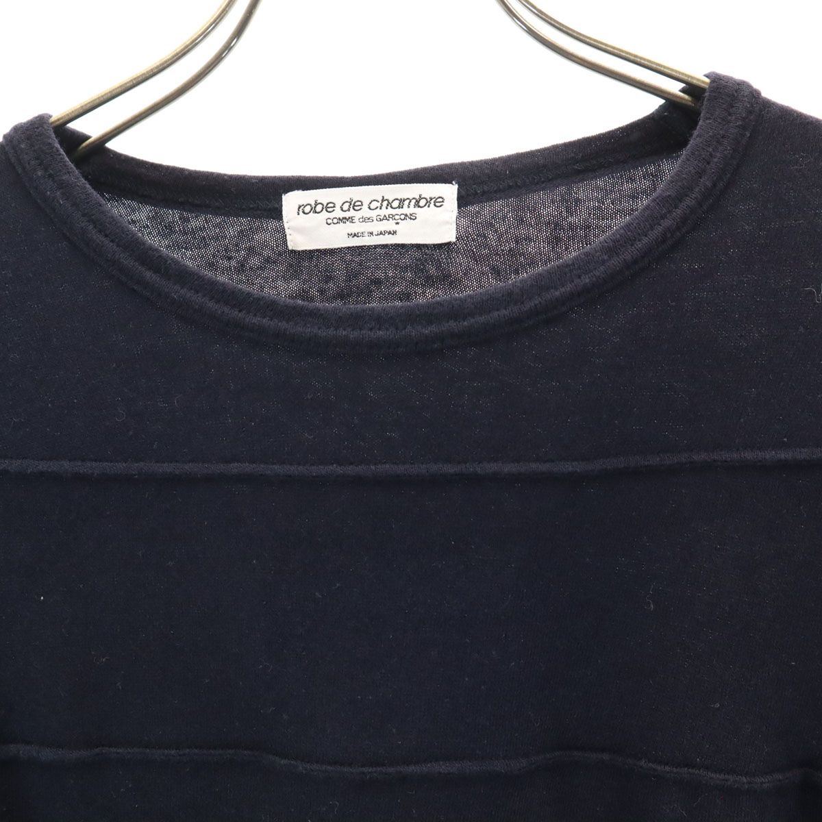 robe de chambre ローブドシャンブル 90s 1996年 COMME des GARCONS 日本製 オールド 半袖 シャツ ネイビー系 レディース 古着 中古 robe de chambre ローブドシャンブル 90s 1996年 COMME des
