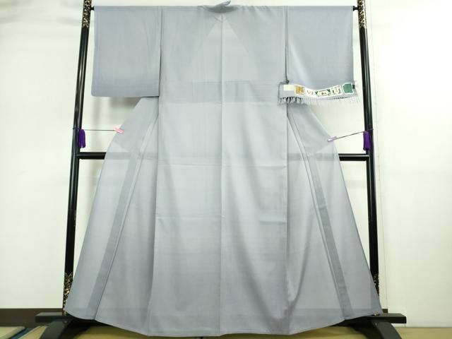 平和屋着物 上 夏物 結城紬 夏結城 訪問着 藤色地 井上商事謹製 証紙付き DZAA9185kh5