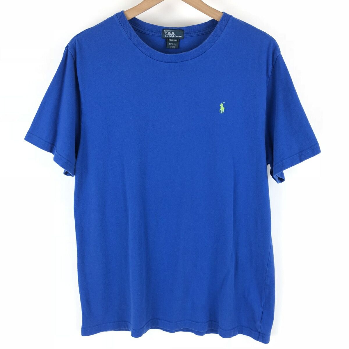 【古着】 RALPH LAUREN ラルフローレン ワンポイントTシャツ ブルー系 メンズXL 【中古】 n003734