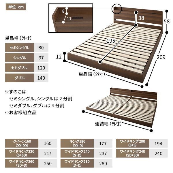国産ポケットコイルマットレス付き ハード