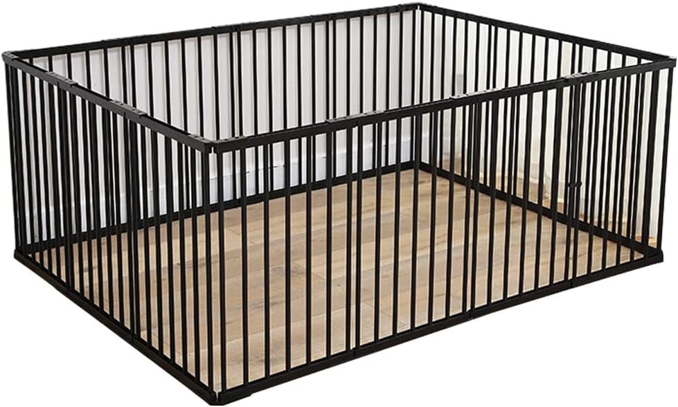 Zoifada ペットサークル 犬用 中型犬 大型 173*173*70cm 門構え 折りたたみ ペット メッシュ サークル ケージ ペット用サークル 犬 猫 小動物 屋外 室内用 ブラック