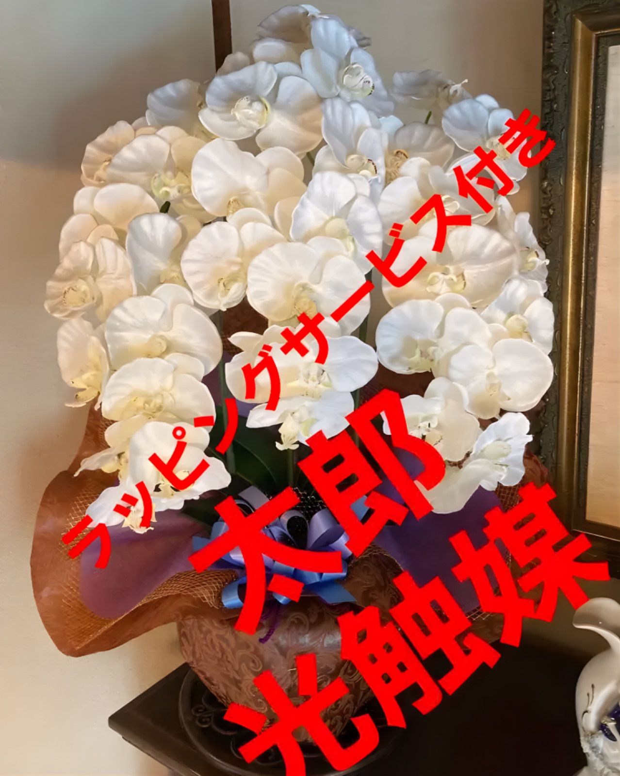 光触媒 人工観葉植物 ウォールグリーン フェイク アレンジ 胡蝶蘭特大7846jaj
