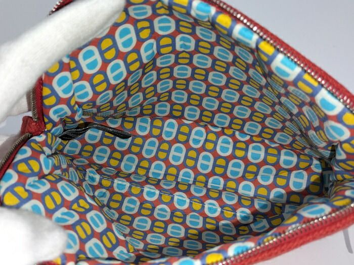 HERMES ボリードポーチ20 キャンバス レッド系 レッド（赤）系 HERMES