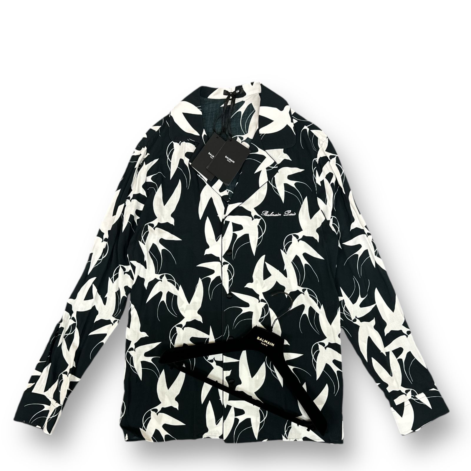 新品 BALMAIIN Printed Shirt プリンテッドシャツ 総柄 開襟