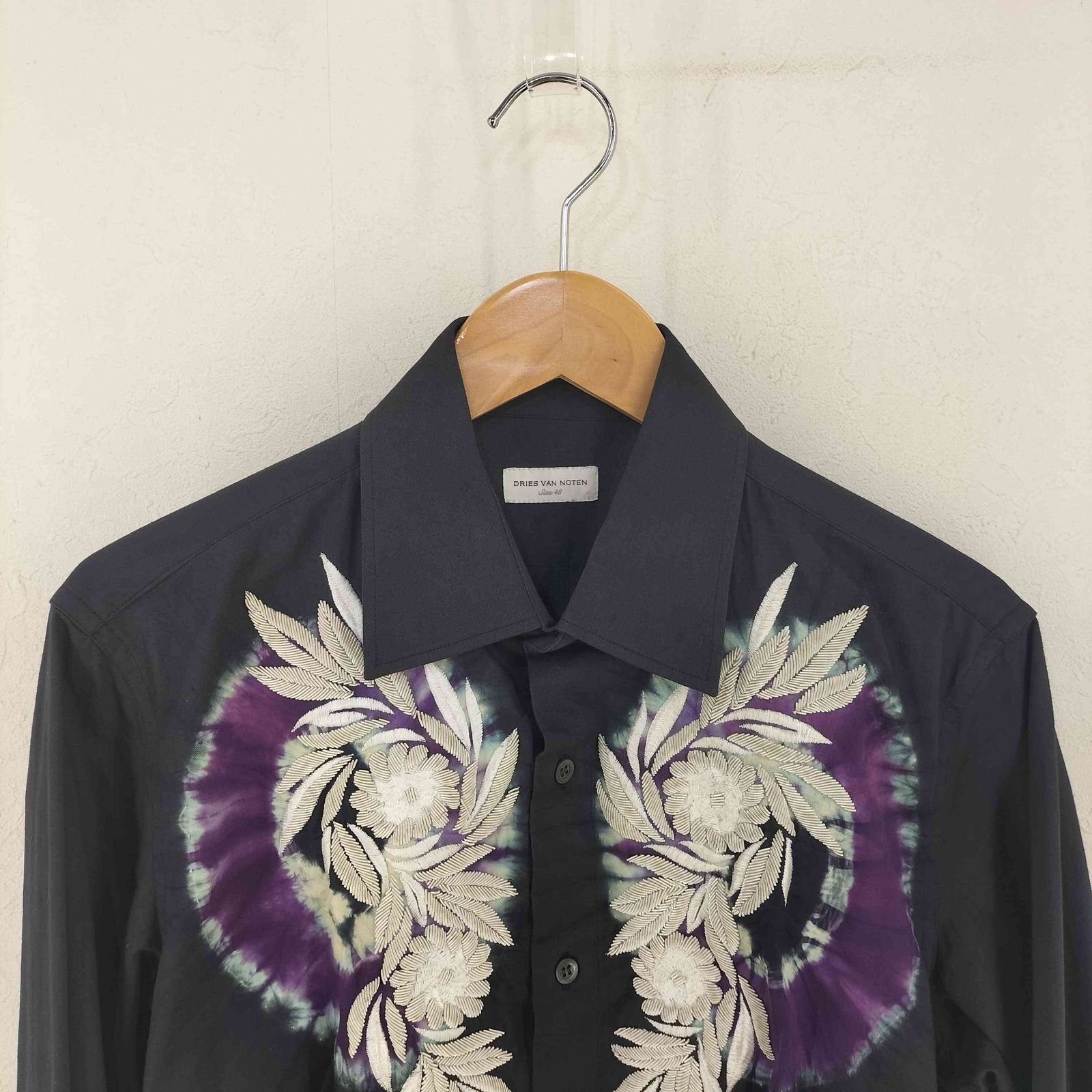 ドリスヴァンノッテン DRIES VAN NOTEN タイダイ フラワー エンブロイダリー シャツ メンズ JPN：48 