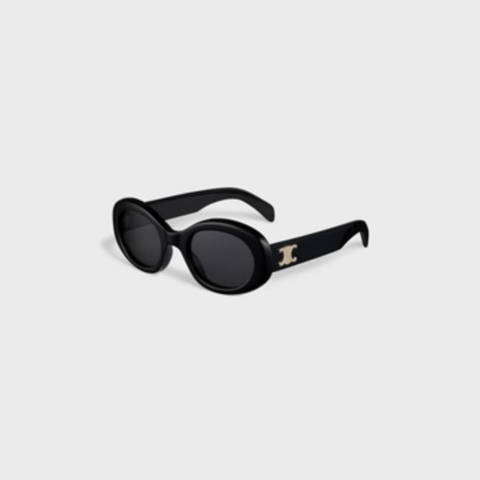 【CELINE／セリーヌ】 トリオンフ 01 サングラス（ブラック） CELINE トリオンフ 01 Triomphe 01 oval sunglasses576284