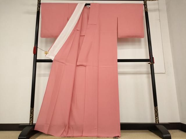 平和屋着物＊夏物 色無地 絽 甚三紅色 正絹 AABB0513st WWW_SMP1DAWEKUDUS_SCH_ID