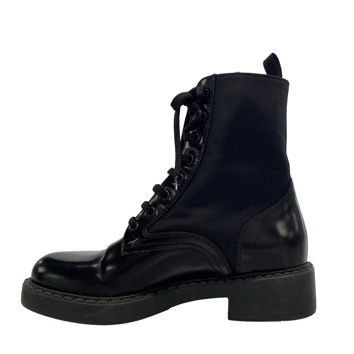 【PRADA】ブーツ 1T782M ★関税送料込み PRADA(プラダ) ショートブーツ 37 レディース - 1T782M 黒