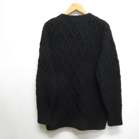 ニュートラルワークス NEUTRALWORKS N/ フィシュアンドシープス フィッシャーマン カーディガン M 黒 ブラック KSU32222 日本製 公式・アウトレット】フィシュアンドシープスフィッシャーマン