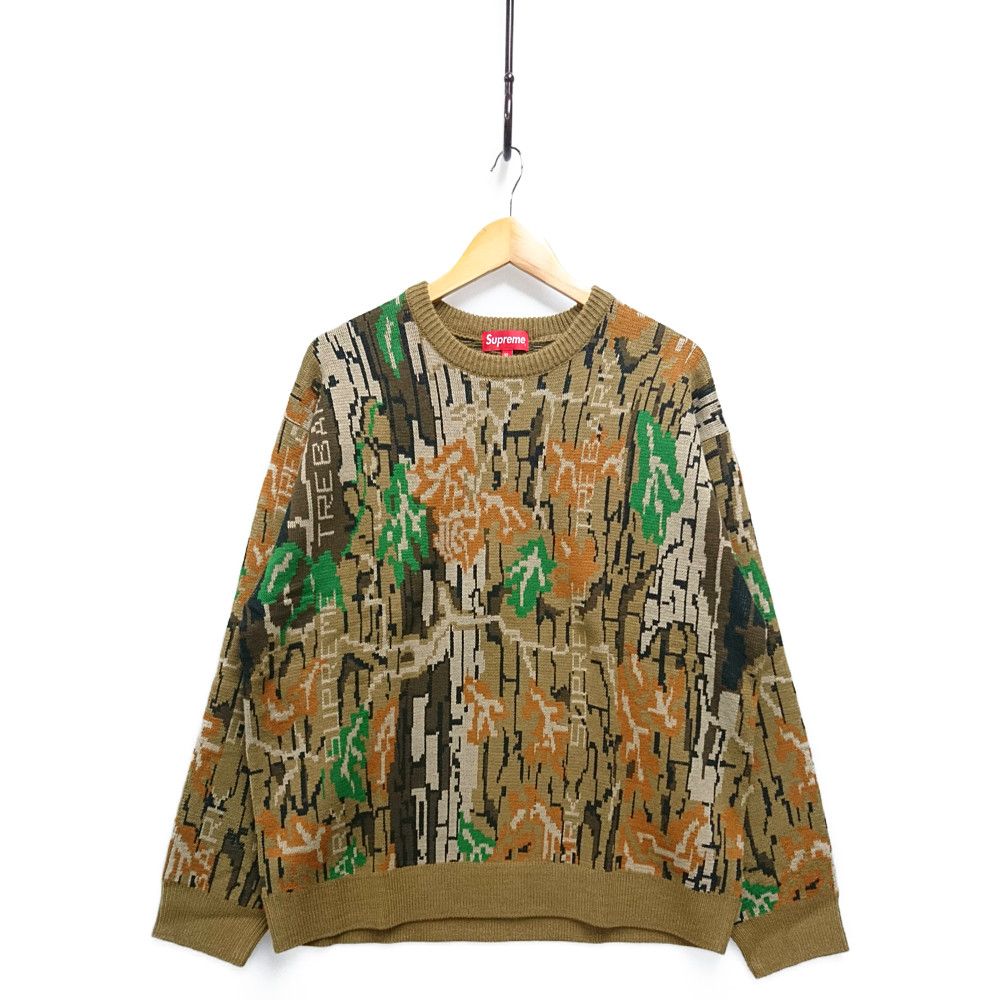 SUPREME シュプリーム Trebark Camo ニットセーター ニット 茶×緑